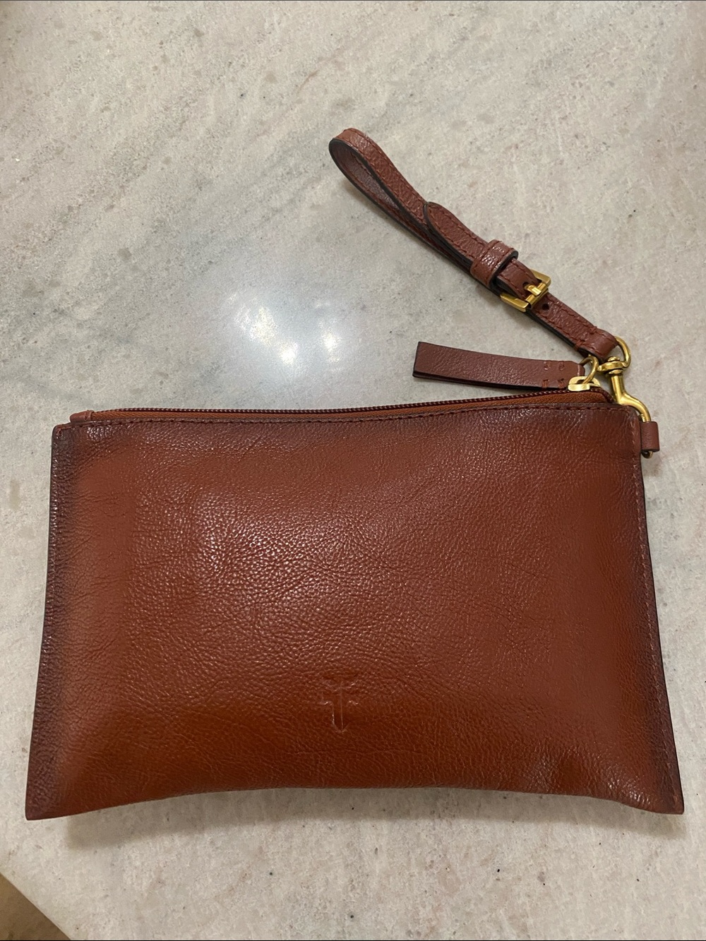Frye Brown Leather Clutch/Wristlet